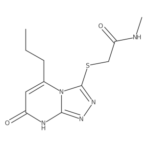 N-methyl-2-((7-oxo-5-propyl-7,8-dihydro-[1,2,4]triazolo[4,3-a]pyrimidin-3-yl)thio)acetamide结构式