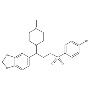 N-(2-(benzo[d][1,3]dioxol-5-yl)-2-(4-methylpiperazin-1-yl)ethyl)-4-bromobenzenesulfonamide Structure