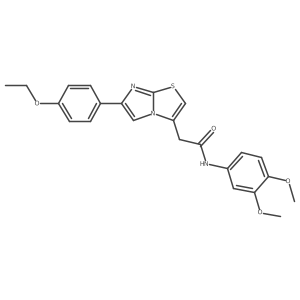 N-(3,4-dimethoxyphenyl)-2-(6-(4-ethoxyphenyl)imidazo[2,1-b]thiazol-3-yl)acetamide Structure