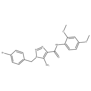 5-amino-1-(4-bromobenzyl)-N-(2,4-dimethoxyphenyl)-1H-1,2,3-triazole-4-carboxamide结构式