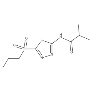 2-methyl-N-[5-(propylsulfonyl)-1,3,4-thiadiazol-2-yl]propanamide Structure