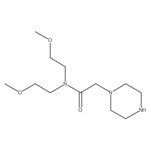 N,N-bis-(2-methoxy-ethyl)-2-piperazin-1-yl-acetamide Structure