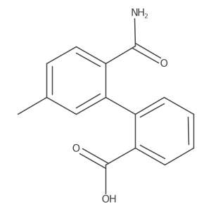 2-(2-Carbamoyl-5-methylphenyl)benzoic acid Structure