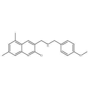 1-(2-Chloro-5,7-dimethylquinolin-3-yl)-N-(4-methoxybenzyl)methanamine结构式