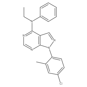 1-(4-chloro-2-methylphenyl)-N-ethyl-N-phenyl-1H-pyrazolo[3,4-d]pyrimidin-4-amine结构式