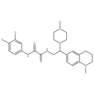 N1-(3-chloro-4-fluorophenyl)-N2-(2-(1-methyl-1,2,3,4-tetrahydroquinolin-6-yl)-2-(4-methylpiperazin-1-yl)ethyl)oxalamide Structure