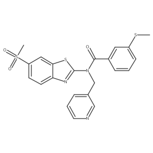 N-(6-(methylsulfonyl)benzo[d]thiazol-2-yl)-3-(methylthio)-N-(pyridin-3-ylmethyl)benzamide Structure