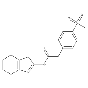 2-(4-(methylsulfonyl)phenyl)-N-(4,5,6,7-tetrahydrobenzo[d]thiazol-2-yl)acetamide Structure