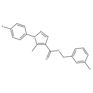 3-chlorobenzyl 1-(4-fluorophenyl)-5-methyl-1H-1,2,3-triazole-4-carboxylate Structure