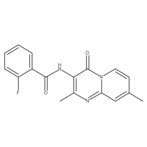 N-{2,8-dimethyl-4-oxo-4H-pyrido[1,2-a]pyrimidin-3-yl}-2-fluorobenzamide结构式