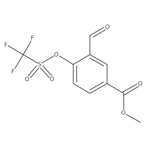 Methyl 3-formyl-4-(trifluoromethylsulfonyloxy)benzoate Structure