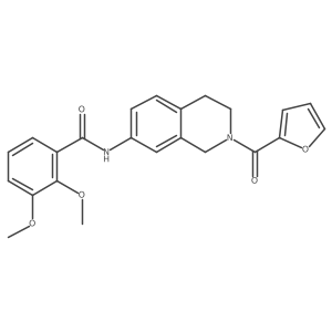 N-(2-(furan-2-carbonyl)-1,2,3,4-tetrahydroisoquinolin-7-yl)-2,3-dimethoxybenzamide Structure