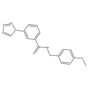 N-(4-methoxybenzyl)-3-(1H-tetrazol-1-yl)benzamide Structure