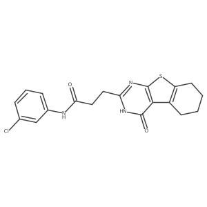 N-(3-chlorophenyl)-3-(4-oxo-3,4,5,6,7,8-hexahydro[1]benzothieno[2,3-d]pyrimidin-2-yl)propanamide Structure