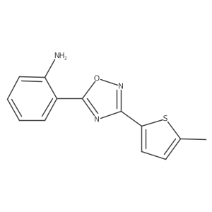 Cc1ccc(-c2noc(-c3ccccc3N)n2)s1结构式