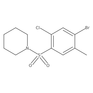 1-(4-Bromo-2-chloro-5-methylbenzenesulfonyl)piperidine Structure