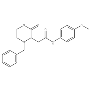 2-(4-benzyl-2-oxomorpholin-3-yl)-N-(4-methoxyphenyl)acetamide结构式