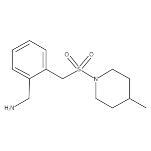 (2-(((4-Methylpiperidin-1-yl)sulfonyl)methyl)phenyl)methanamine结构式