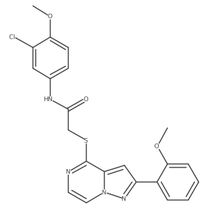 N-(3-chloro-4-methoxyphenyl)-2-{[2-(2-methoxyphenyl)pyrazolo[1,5-a]pyrazin-4-yl]sulfanyl}acetamide结构式
