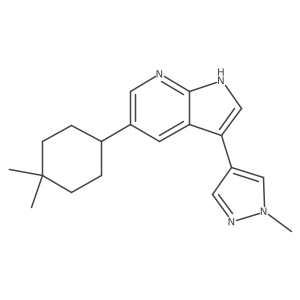 5-(4,4-dimethylcyclohexyl)-3-(1-methylpyrazol-4-yl)-1H-pyrrolo[2,3-b]pyridine结构式