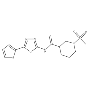 1-(methylsulfonyl)-N-(5-(thiophen-2-yl)-1,3,4-oxadiazol-2-yl)piperidine-3-carboxamide Structure