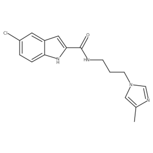 1h-Indole-2-carboxamide,5-chloro-n-[3-(4-methyl-1h-imidazol-1-yl)propyl]- Structure