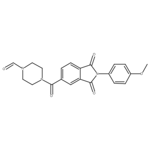 4-{[2-(4-methoxyphenyl)-1,3-dioxo-2,3-dihydro-1H-isoindol-5-yl]carbonyl}piperazine-1-carbaldehyde Structure