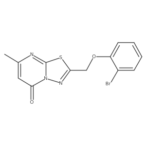 2-((2-bromophenoxy)methyl)-7-methyl-5H-[1,3,4]thiadiazolo[3,2-a]pyrimidin-5-one Structure