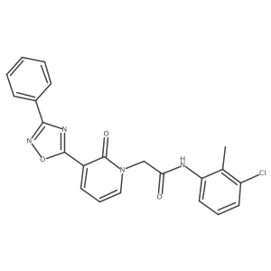 N-(3-chloro-2-methylphenyl)-2-[2-oxo-3-(3-phenyl-1,2,4-oxadiazol-5-yl)pyridin-1(2H)-yl]acetamide Structure