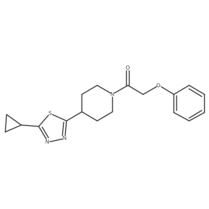 1-(4-(5-Cyclopropyl-1,3,4-thiadiazol-2-yl)piperidin-1-yl)-2-phenoxyethanone Structure