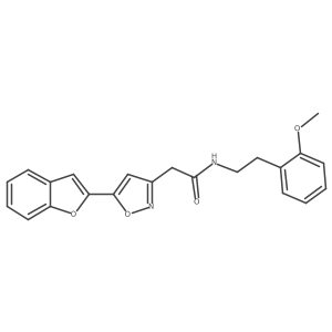 2-(5-(benzofuran-2-yl)isoxazol-3-yl)-N-(2-methoxyphenethyl)acetamide结构式