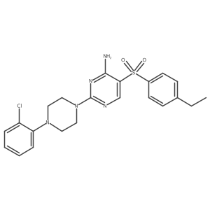 2-[4-(2-Chlorophenyl)piperazin-1-yl]-5-(4-ethylbenzenesulfonyl)pyrimidin-4-amine Structure