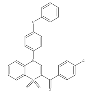 (4-chlorophenyl)[1,1-dioxido-4-(4-phenoxyphenyl)-4H-1,4-benzothiazin-2-yl]methanone Structure