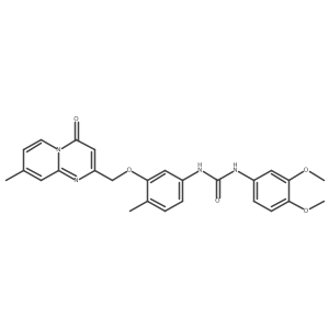 1-(3,4-Dimethoxyphenyl)-3-[4-methyl-3-({8-methyl-4-oxo-4H-pyrido[1,2-A]pyrimidin-2-YL}methoxy)phenyl]urea Structure