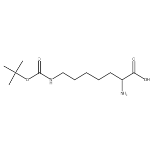(S)-2-Amino-7-((tert-butoxycarbonyl)amino)heptanoic acid Structure