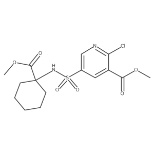Methyl 2-chloro-5-{[1-(methoxycarbonyl)cyclohexyl]sulfamoyl}pyridine-3-carboxylate Structure