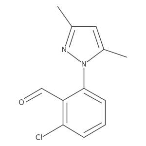 2-chloro-6-(3,5-dimethyl-1H-pyrazol-1-yl)benzaldehyde Structure
