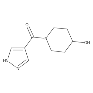 1-(1H-pyrazole-4-carbonyl)piperidin-4-ol结构式