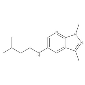 1,3-dimethyl-N-(3-methylbutyl)-1H-pyrazolo[3,4-b]pyridin-5-amine结构式