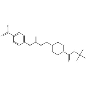 tert-Butyl 4-((((4-nitrophenoxy)carbonyl)oxy)methyl)piperidine-1-carboxylate结构式