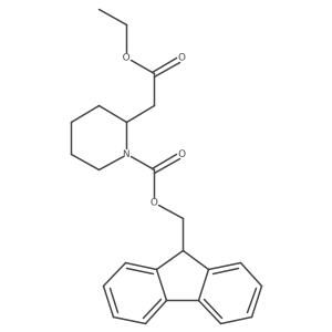 Ethyl 1-[(9H-fluoren-9-ylmethoxy)carbonyl]-2-piperidineacetate结构式