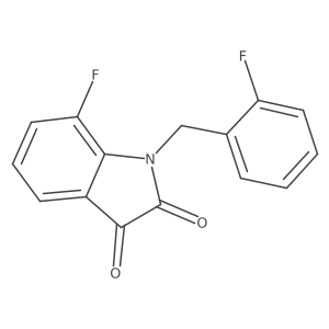 7-Fluoro-1-[(2-fluorophenyl)methyl]-1H-indole-2,3-dione结构式