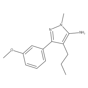 CCCc1c(-c2cccc(OC)c2)nn(C)c1N结构式