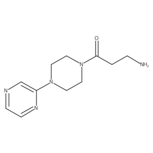 3-Amino-1-[4-(pyrazin-2-yl)piperazin-1-yl]propan-1-one结构式