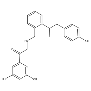 1-(3,5-Dihydroxyphenyl)-2-[[[2-[2-(4-hydroxyphenyl)-1-methylethyl]phenyl]methyl]amino]ethanone Structure