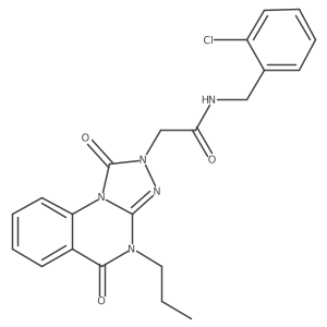 N-(2-chlorobenzyl)-2-(1,5-dioxo-4-propyl-4,5-dihydro-[1,2,4]triazolo[4,3-a]quinazolin-2(1H)-yl)acetamide结构式