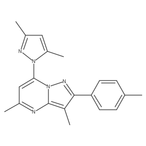 1-[3,5-dimethyl-2-(4-methylphenyl)pyrazolo[1,5-a]pyrimidin-7-yl]-3,5-dimethyl-1H-pyrazole Structure