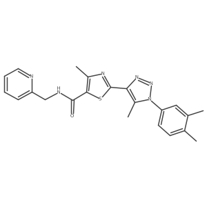 2-(1-(3,4-dimethylphenyl)-5-methyl-1H-1,2,3-triazol-4-yl)-4-methyl-N-(pyridin-2-ylmethyl)thiazole-5-carboxamide Structure