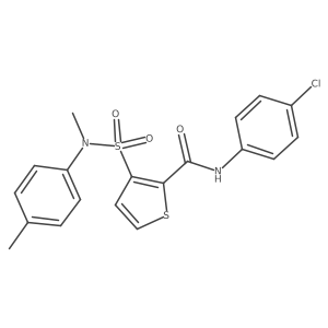 N-(4-chlorophenyl)-3-[methyl(4-methylphenyl)sulfamoyl]thiophene-2-carboxamide Structure