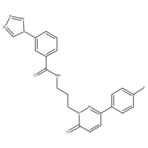 N-(3-(3-(4-fluorophenyl)-6-oxopyridazin-1(6H)-yl)propyl)-3-(1H-tetrazol-1-yl)benzamide结构式